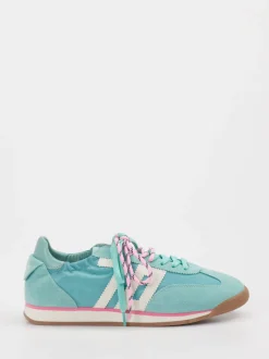 Back 70 – Sneaker aus Velour/Textil in Türkisgrün