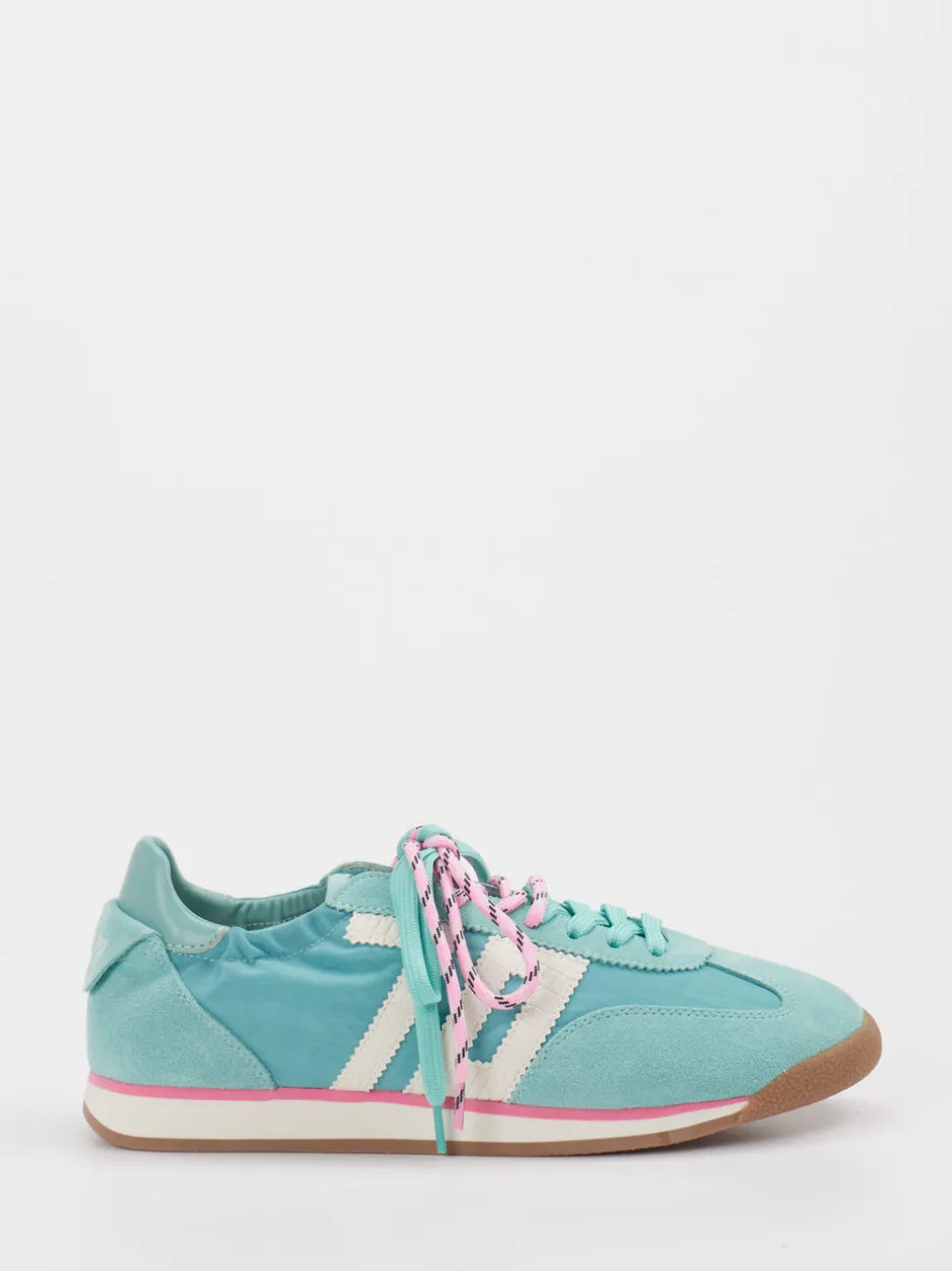 Back 70 – Sneaker aus Velour/Textil in Türkisgrün