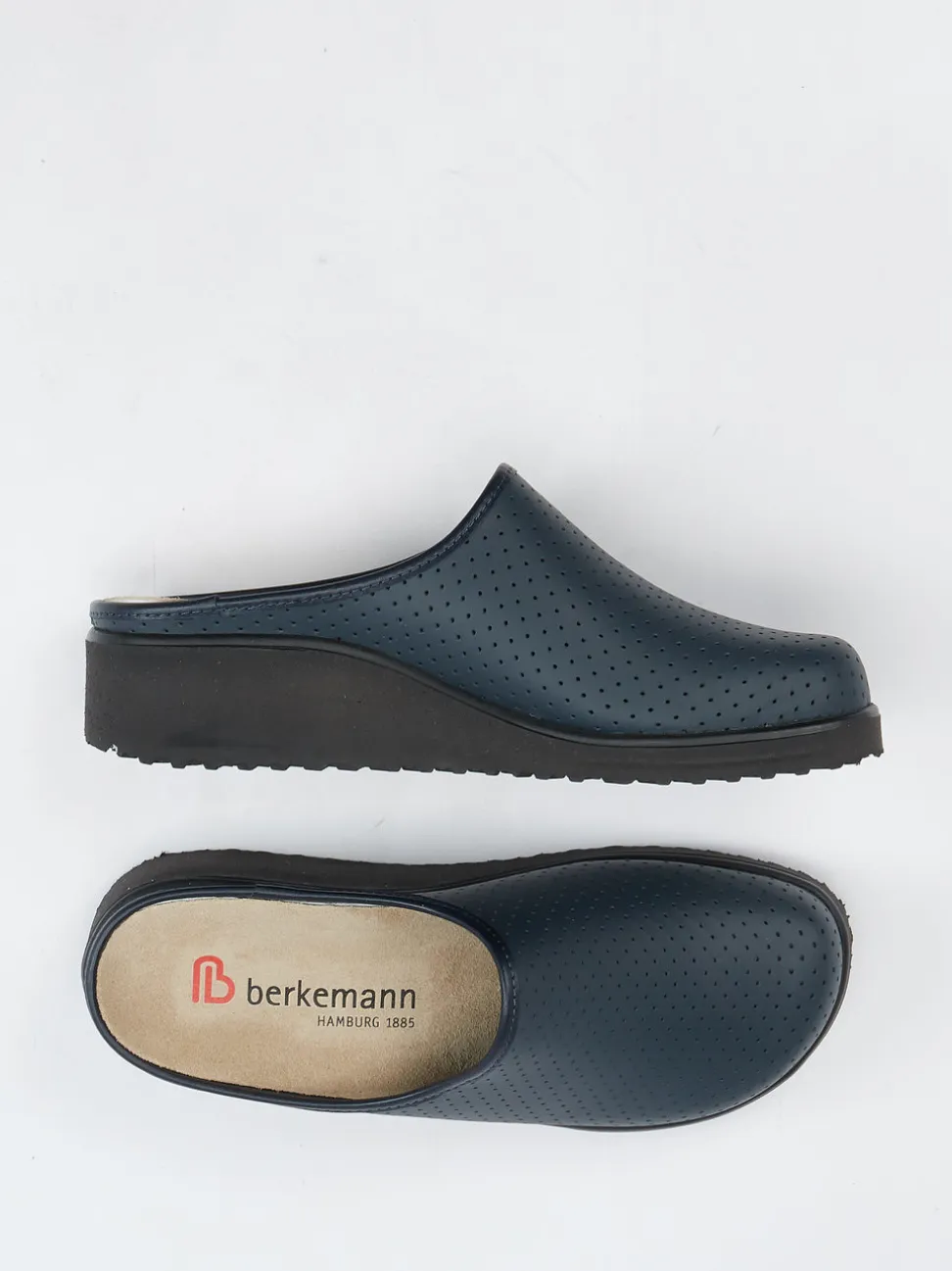 Berkemann – Clog aus Kalbleder in Dunkelblau