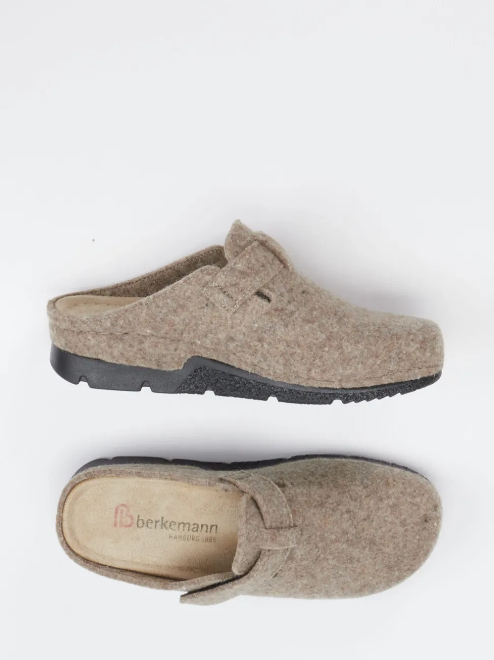 Berkemann – Clogs aus Filz in Beigebraun