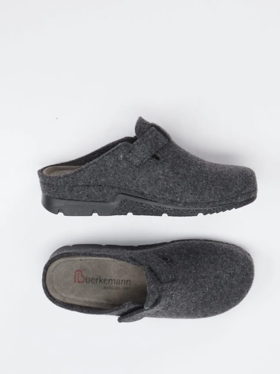 Berkemann – Clogs aus Filz in Anthrazitgrau