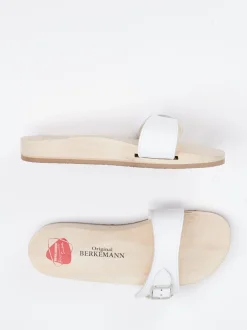 Berkemann – Holz-Pantolette aus Kalbleder weiß