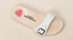 Berkemann – Holz-Pantolette aus Kalbleder weiß