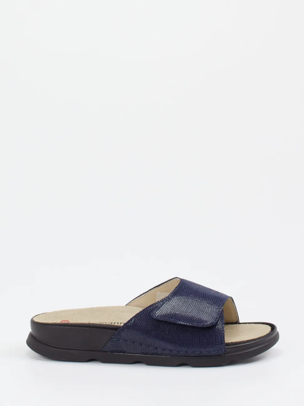 Berkemann – Komfort-Pantolette aus geprägtem Leder Blau