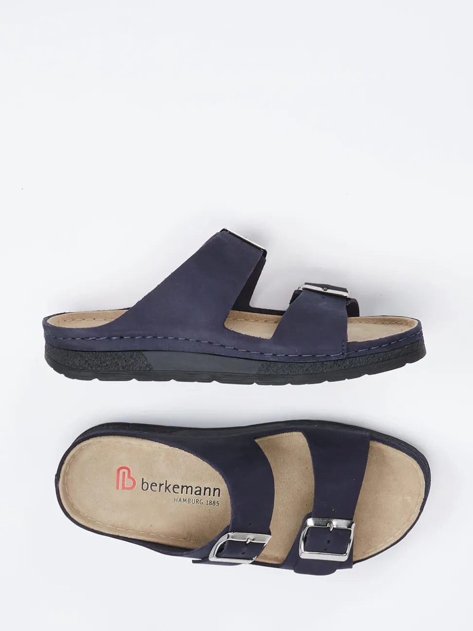 Berkemann – Komfort-Pantolette aus Nubukleder dunkelblau