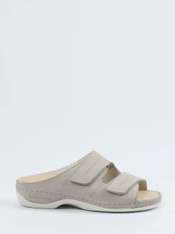 Berkemann – Komfort-Pantolette aus Nubukleder helltaupe