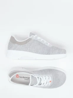 Berkemann – Komfort-Sneaker aus gestricktem Textil Hellgrau