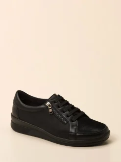 Berkemann – Komfort-Sneaker aus Stretch und Leder schwarz