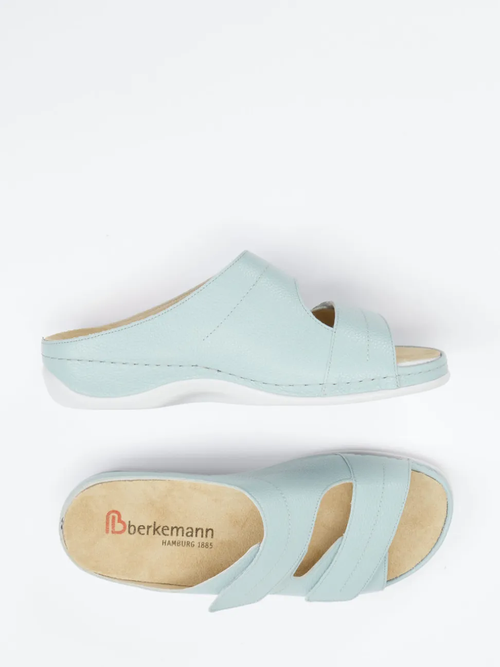 Berkemann – Pantolette aus Kalbleder in Pastellgrün