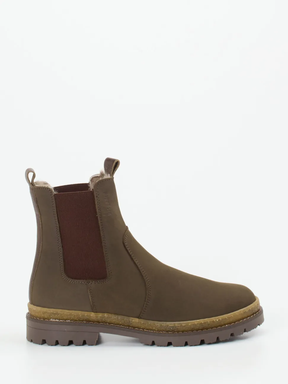 Bisgaard – Chelsea Boots aus Nubukleder olivbraun