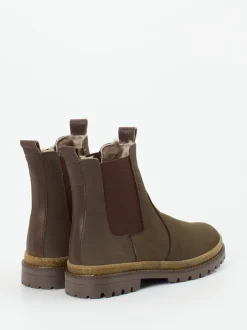 Bisgaard – Chelsea Boots aus Nubukleder olivbraun