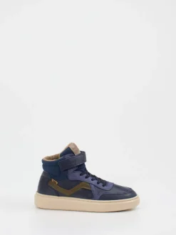 Bisgaard – High-Top Sneaker aus Kalbleder Dunkelblau