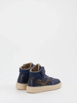 Bisgaard – High-Top Sneaker aus Kalbleder Dunkelblau