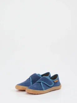 Bisgaard – Kinder-Kletthausschuh aus Cordtextil Blau