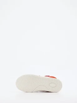 Bisgaard – Klett-Sneaker aus Veloursleder Korallenrot