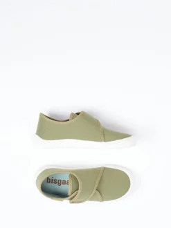 Bisgaard – Klett-Sneaker aus Textil in Salbeigrün