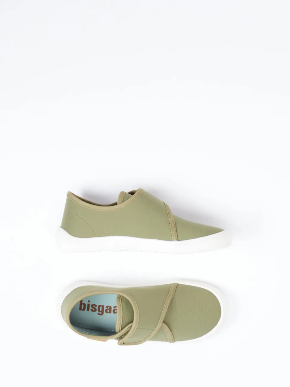 Bisgaard – Klett-Sneaker aus Textil in Salbeigrün