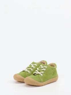 Bisgaard – Lauflernschuhe aus Veloursleder apfelgrün