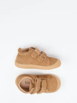 Bisgaard – Lauflernschuhe aus Veloursleder cognacbraun