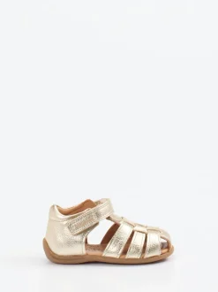 Bisgaard – Sandalen aus Metallicleder Gold