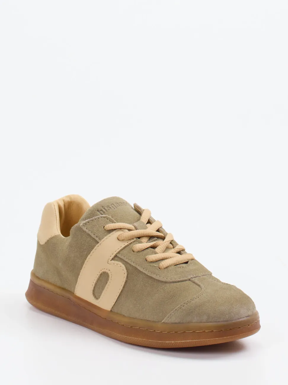 Bisgaard – Sneaker aus Veloursleder sandbeige