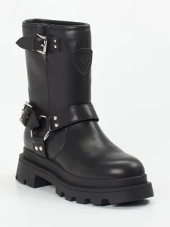 Blauer – Biker Boots aus Kalbleder schwarz