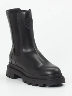 Blauer – Chelsea Boots aus Lammleder Schwarz