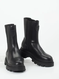 Blauer – Chelsea Boots aus Lammleder Schwarz