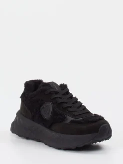 Blauer – Chunky Sneaker aus Veloursleder schwarz