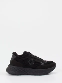 Blauer – Chunky Sneaker aus Veloursleder schwarz