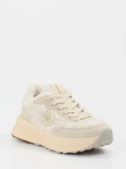 Blauer – Chunky Sneaker aus Textil in Beige