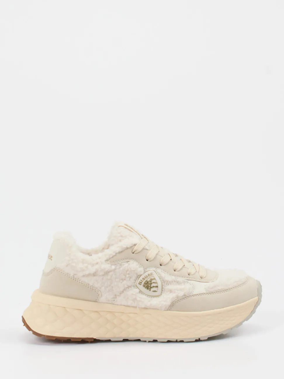 Blauer – Chunky Sneaker aus Textil in Beige