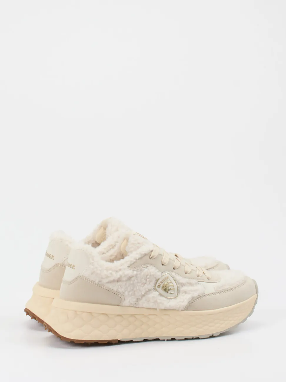 Blauer – Chunky Sneaker aus Textil in Beige