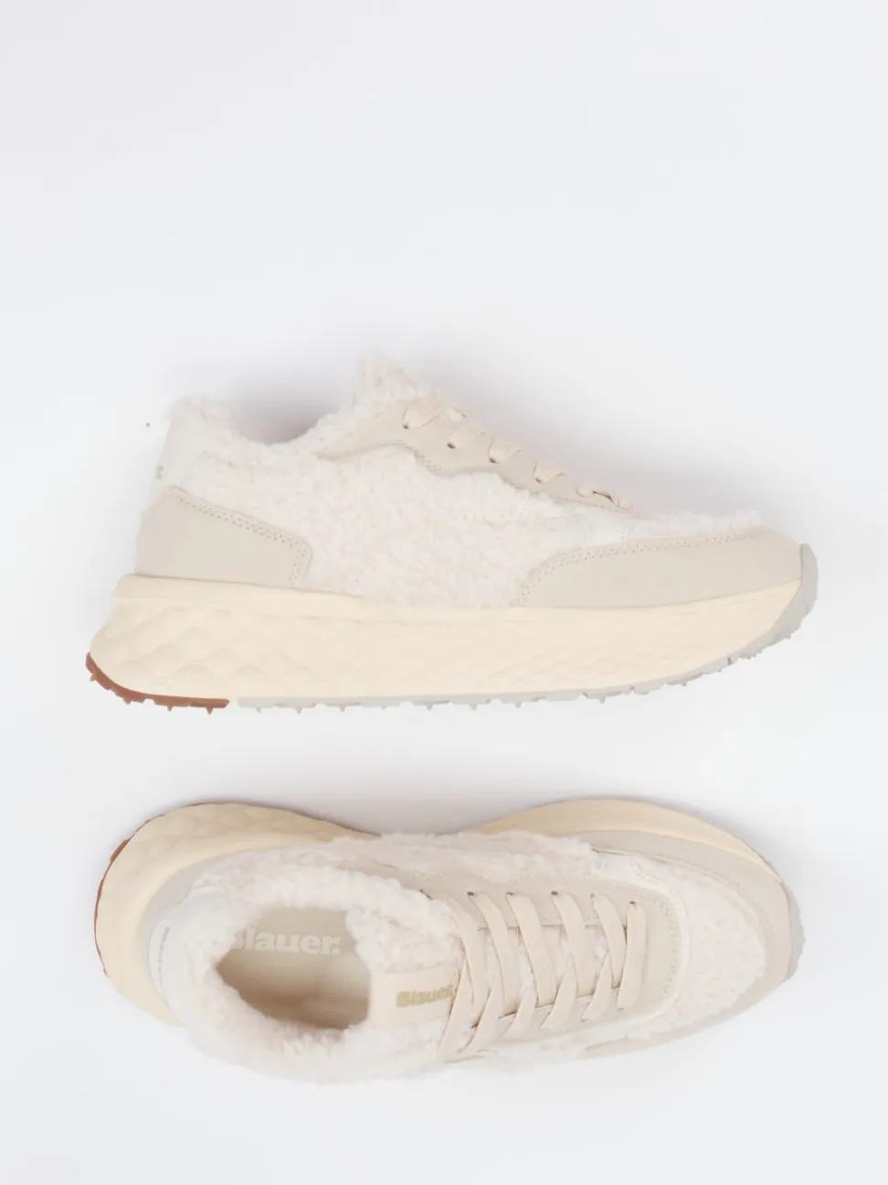Blauer – Chunky Sneaker aus Textil in Beige