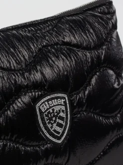 Blauer – Clutch aus Textil in Schwarz glänzend