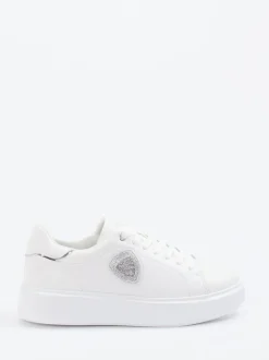 Blauer – Plateau-Sneaker aus Kalbleder Weiß