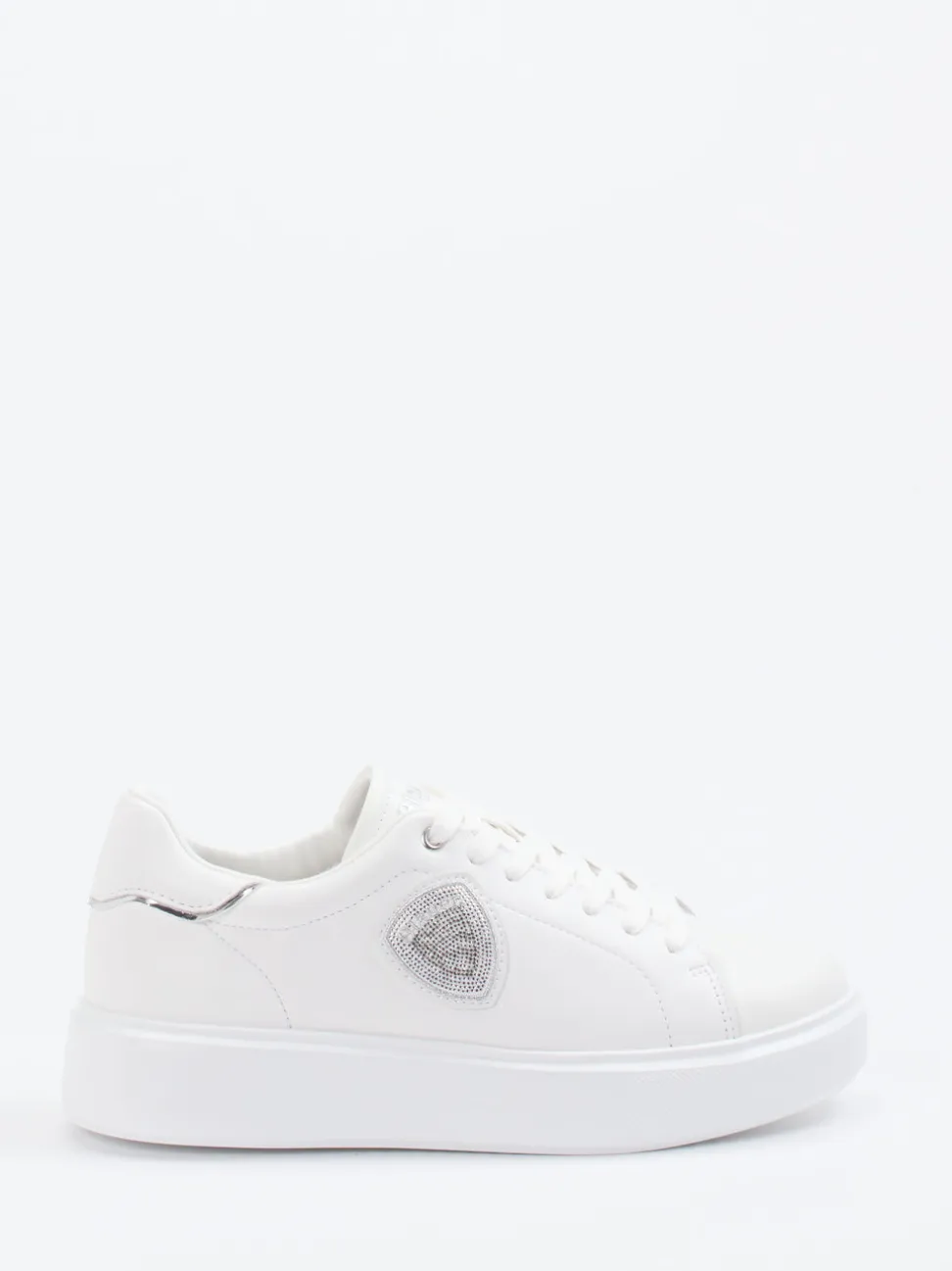 Blauer – Plateau-Sneaker aus Kalbleder Weiß