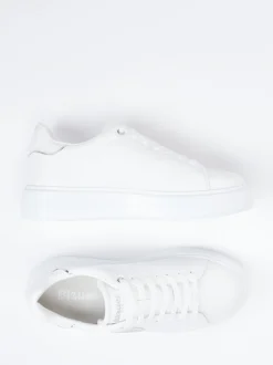 Blauer – Plateau-Sneaker aus Kalbleder Weiß