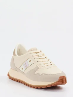 Blauer – Retro Runner aus Veloursleder beige