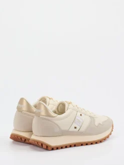 Blauer – Retro Runner aus Veloursleder beige