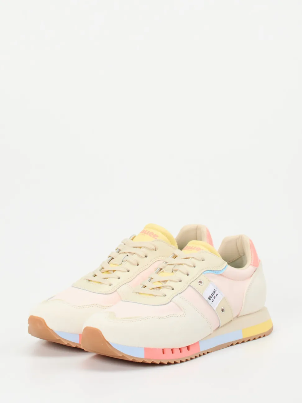 Blauer – Retro-Sneaker aus Veloursleder Beige