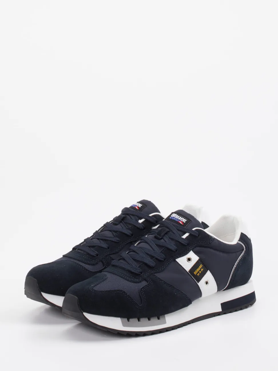 Blauer – Retro-Sneaker aus Veloursleder dunkelblau