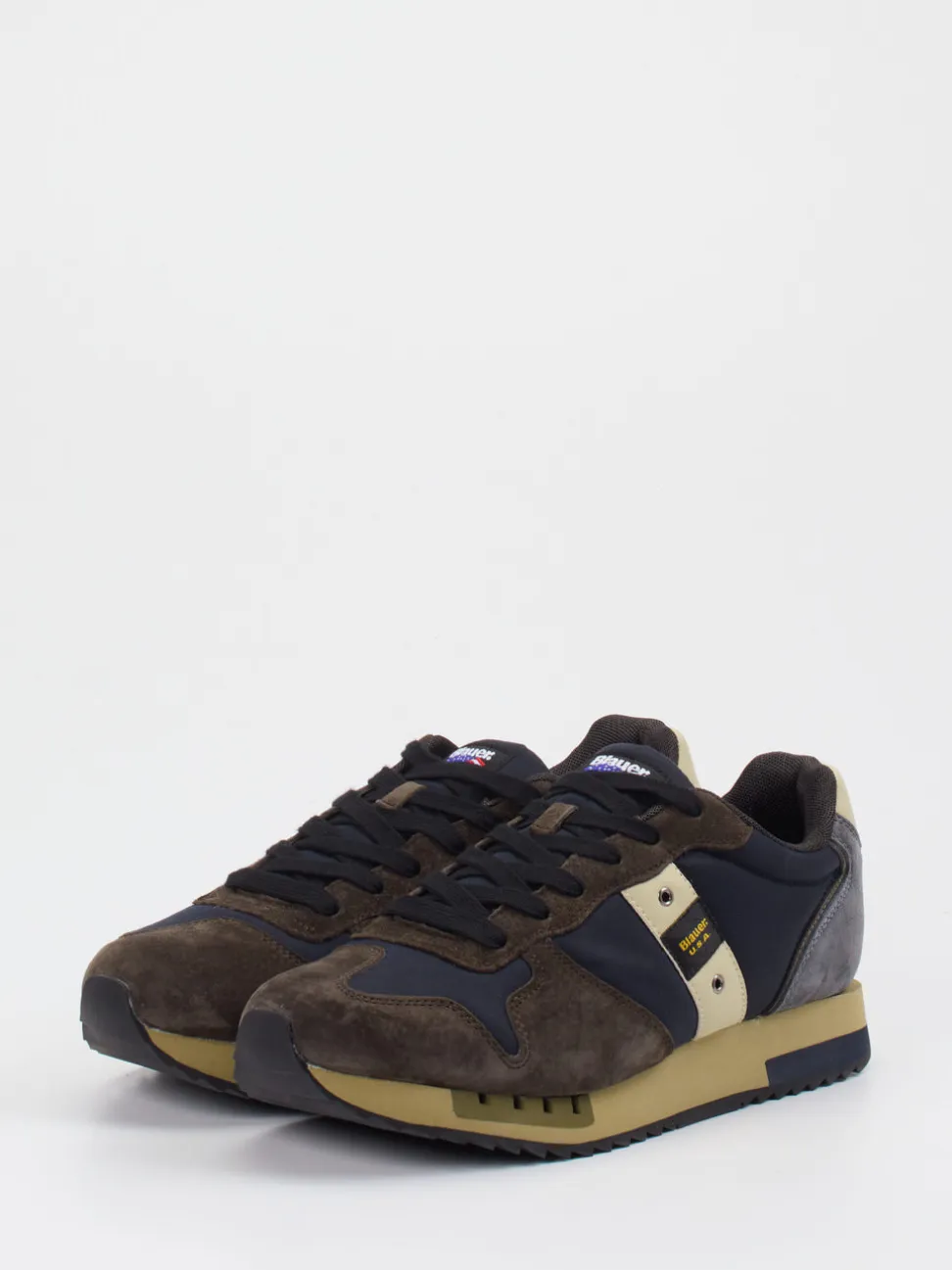 Blauer – Retro-Sneaker aus Velour und Textil
