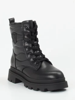 Blauer – Schnürboots aus Kalbleder Schwarz