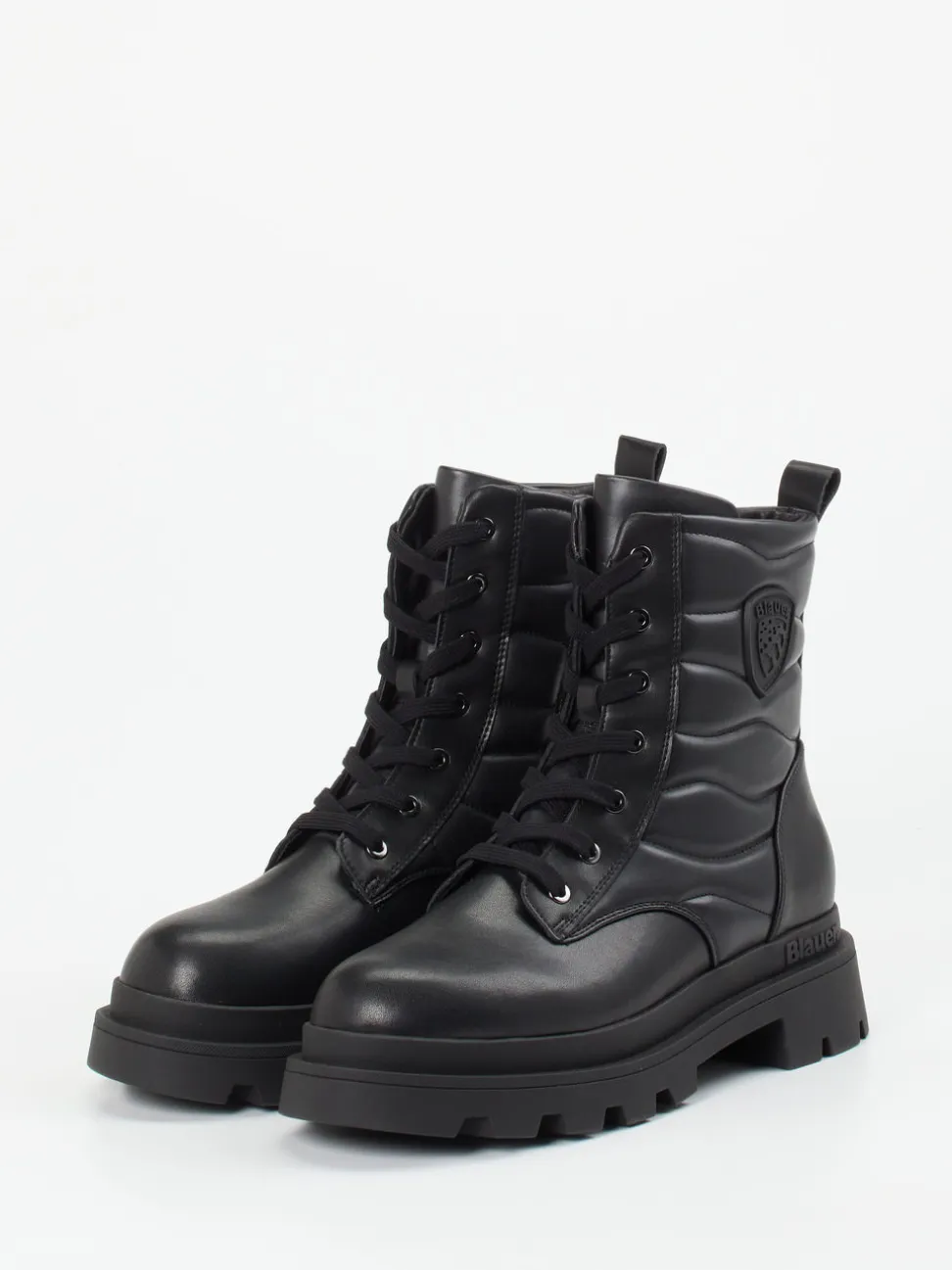 Blauer – Schnürboots aus Kalbleder Schwarz