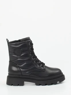 Blauer – Schnürboots aus Kalbleder Schwarz