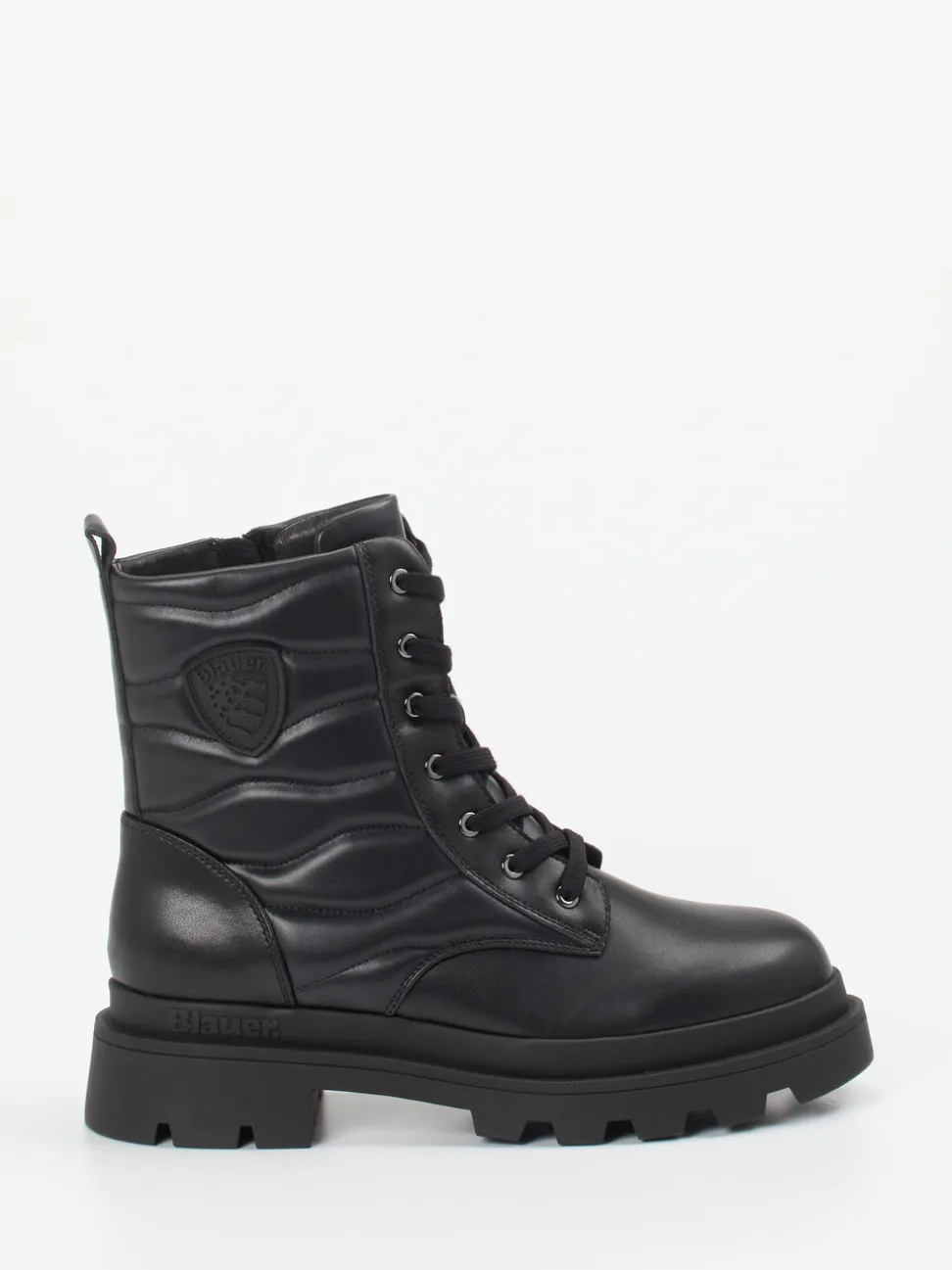 Blauer – Schnürboots aus Kalbleder Schwarz