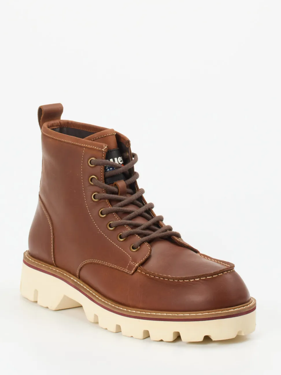 Blauer – Schnürboots aus Kalbleder mittelbraun