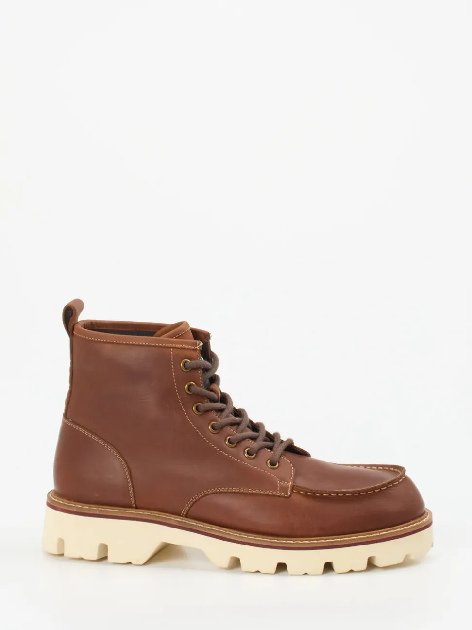 Blauer – Schnürboots aus Kalbleder mittelbraun