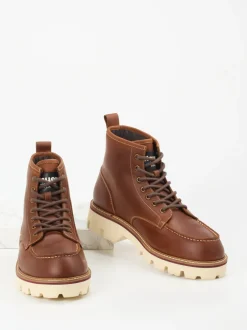 Blauer – Schnürboots aus Kalbleder mittelbraun